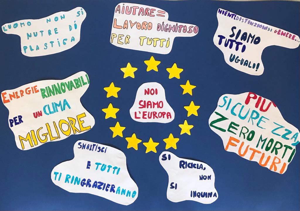 Al momento stai visualizzando 9 maggio 2021: Festa dell’Europa – Alunni della classe 4ª e 5ª della Scuola Primaria di Castropignano