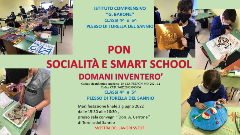 Scopri di più sull'articolo Progetto PON SMART SCHOOL modulo   “Domani inventerò” – Classi quarta e quinta Scuola Primaria TORELLA DEL SANNIO
